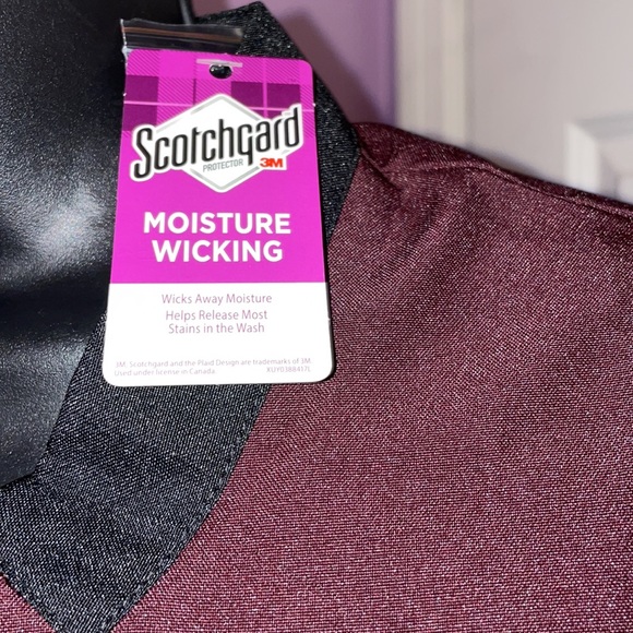 Maroon & Black Edwards XS R SCRUBS TOP - Picture 5 of 10